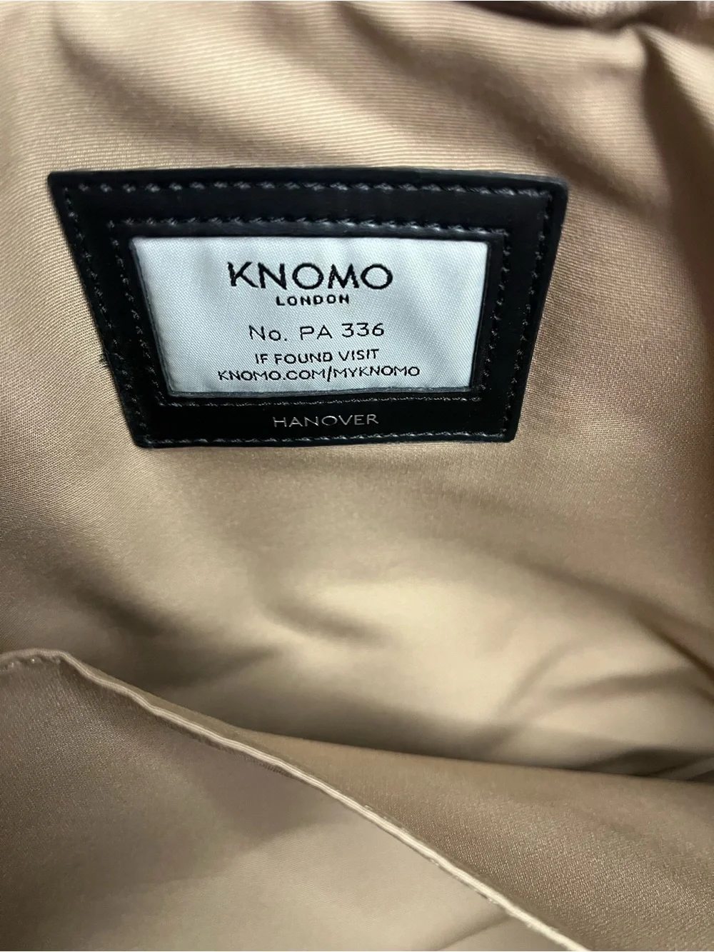 KNOMO London Hanover 14” Slim Briefcase in Navy Nylon w/Black Leather Trim